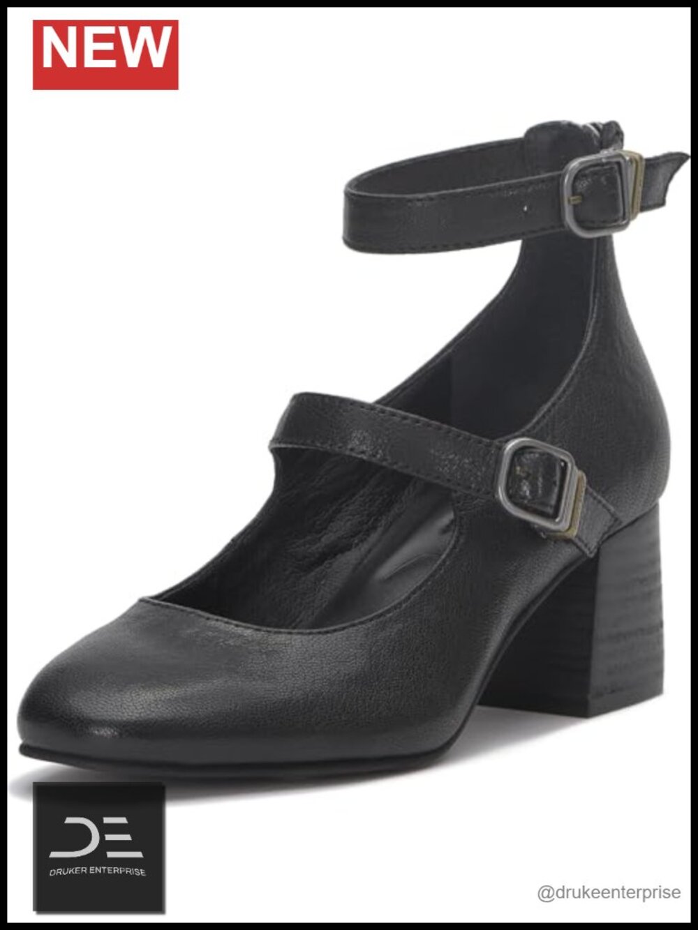 Lucky Brand Cemli Women's Block Heel Pumps Leather Almond Toe Zipper